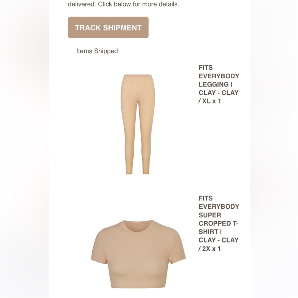 skims leggings and crop top